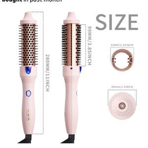 K&K 1.25 Inch Tourmaline lonic Hot Brush Hair Curler - Thermal brush curler